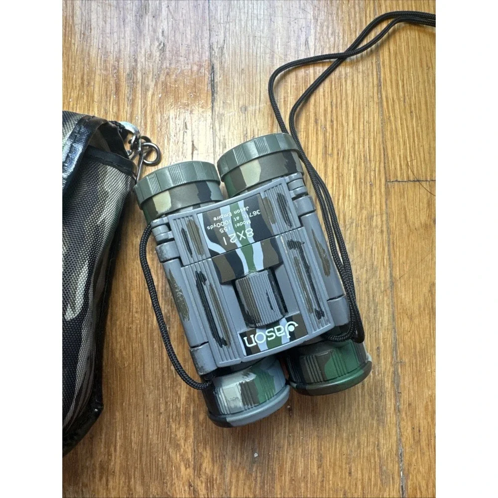 Vintage Jason Empire 8x21 Compact Binoculars – Model 155 – Camouflage Design